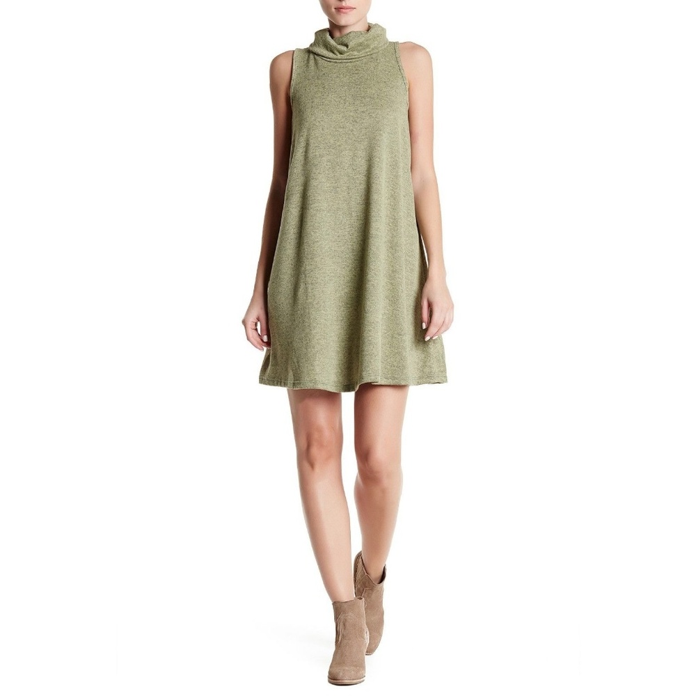 BOBEAU COWL NECK DRESS